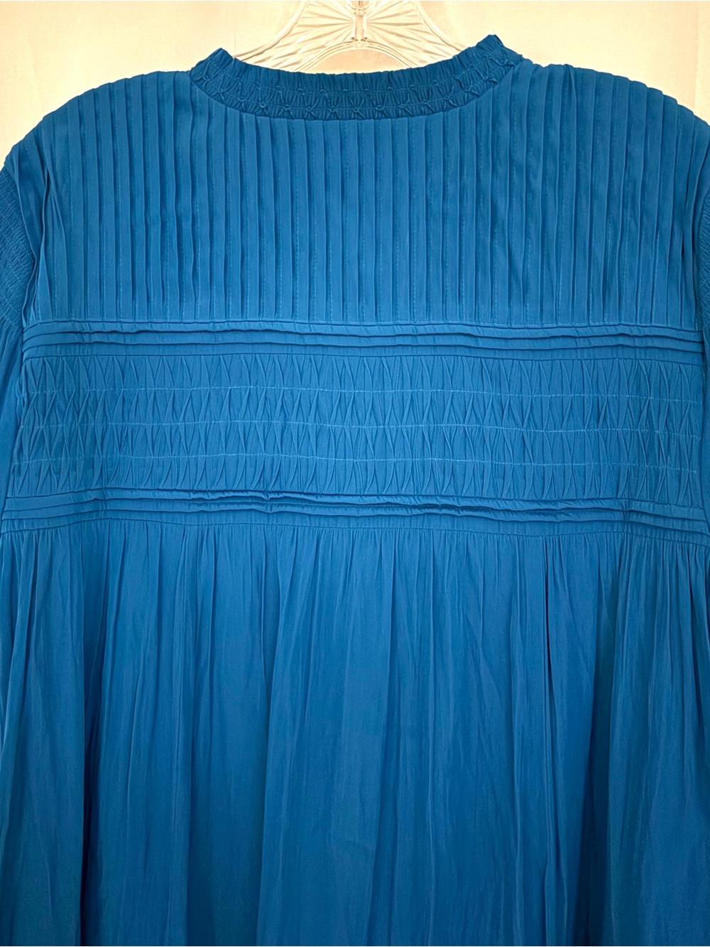 Chico's Blue V-Neck 3/4 Sleeve Dress - Picture 4 of 6